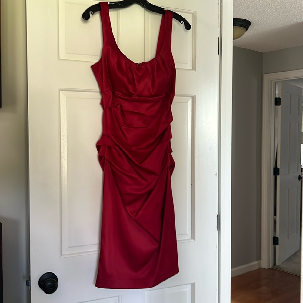 Beautiful red satin dress
